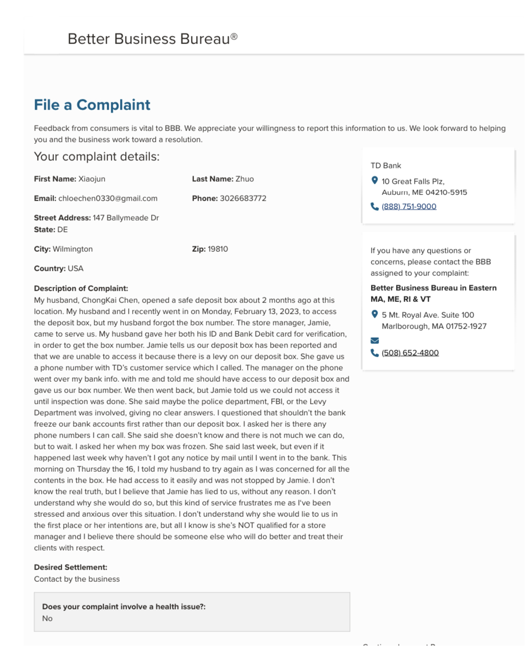 Complaint image 1